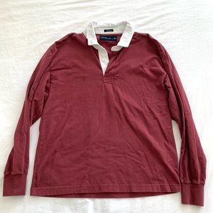 Red and White Oversized Henley